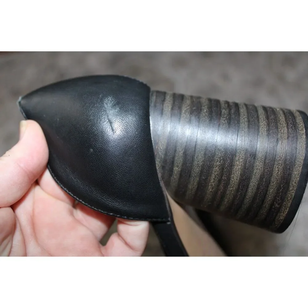 Anthropologie Silent D novaltee d'orsay black leather size 39 - Picture 3 of 9